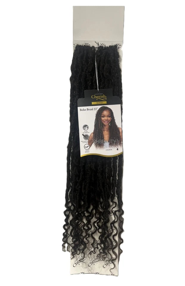 Cherish Synthetic Curly pre Loop Crochet Hair Extension - BOHO BRAID 22 INCH