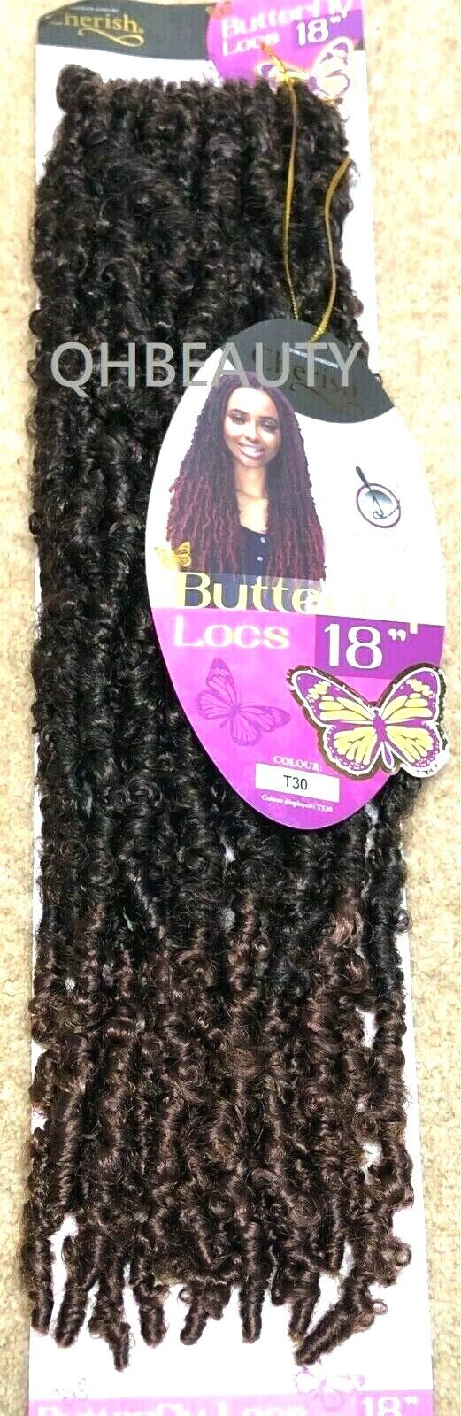 CHERISH SYNTHETIC CROCHET LONG HAIR EXTENSION PRE LOOP BRAID - BUTTERFLY LOC 18"
