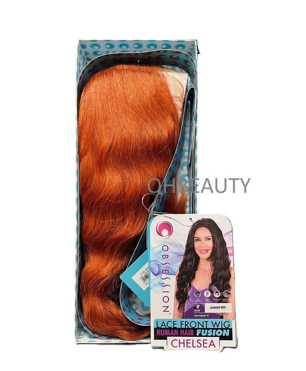 OBSESSION LACE FRONT HUMAN HAIR FUSION NATURAL BODWAVE CURLY HAIR WIG - CHELSEA