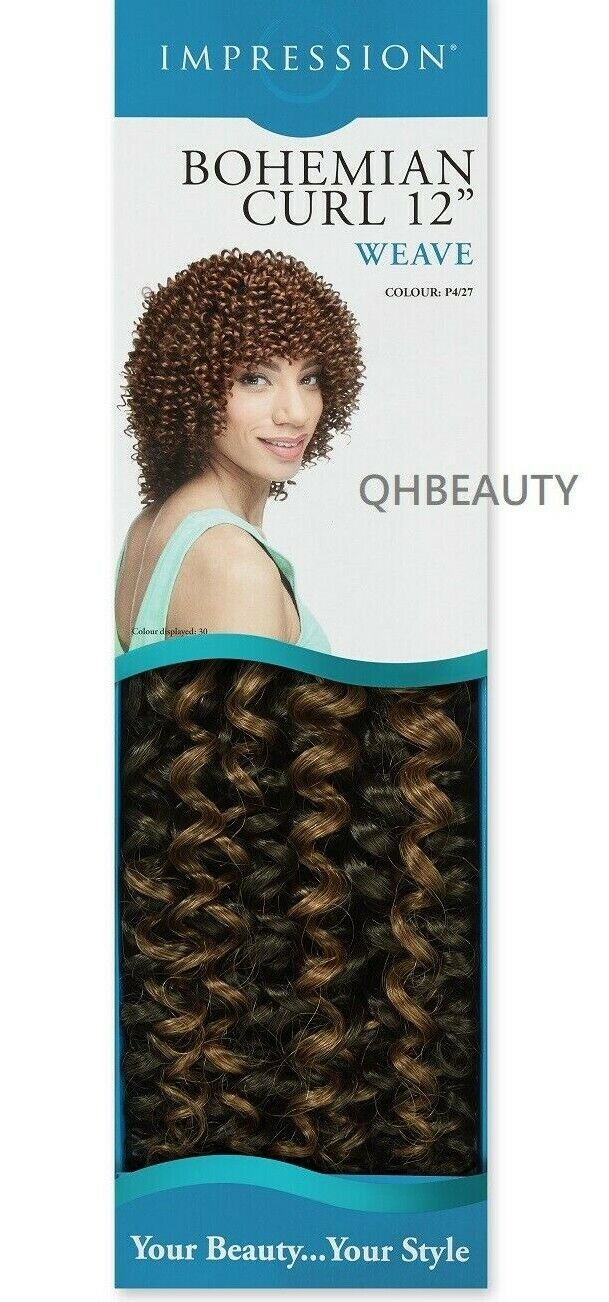 IMPRESSION SYNTHETIC SHORT CURLY HAIR EXTENSION WEAVE - BOHEMIAN CURL12 INCH