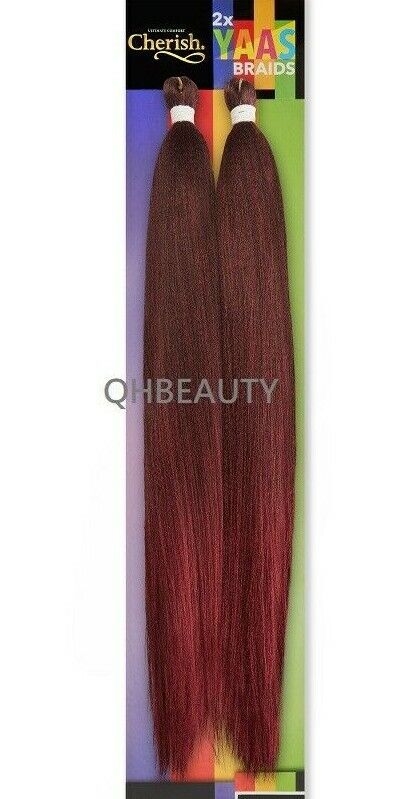 CHERISH SYNTHETIC YAKY LONG STRAIGHT HAIR EXTENSIONS 2 X YAAS BRAIDS 20'' - 28''