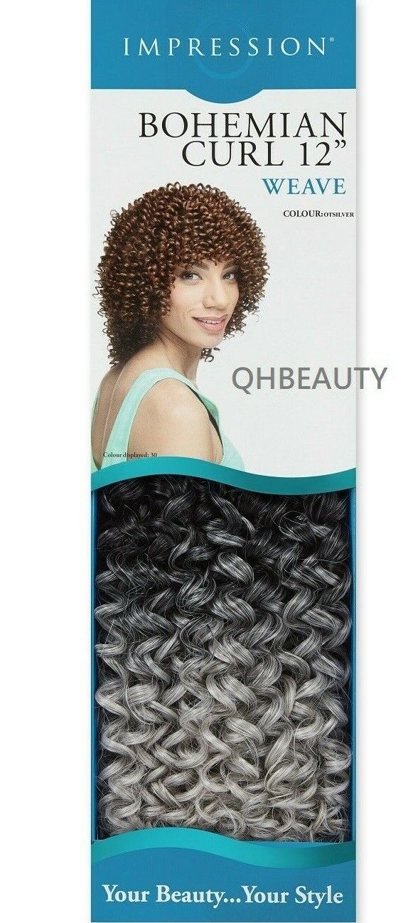 IMPRESSION SYNTHETIC SHORT CURLY HAIR EXTENSION WEAVE - BOHEMIAN CURL12 INCH