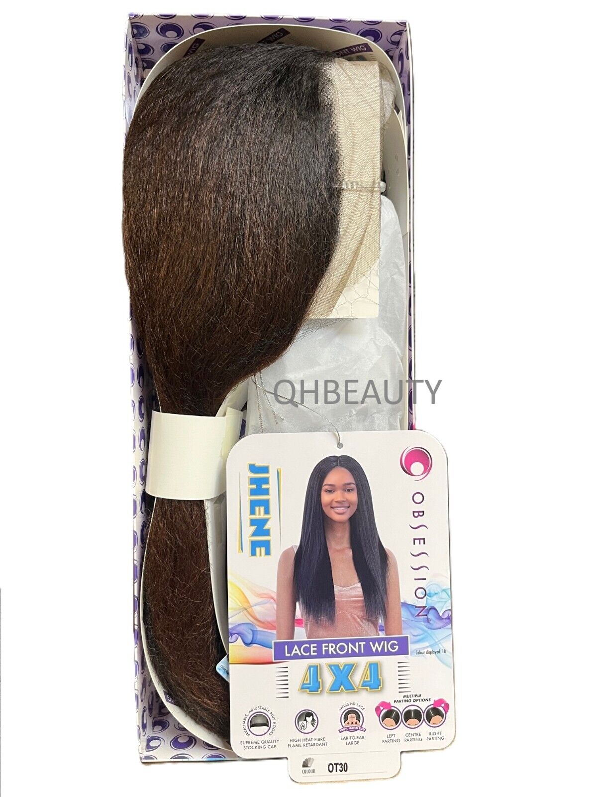 Obsession Synthetic Swiss HD 4x4 Lace Front Free Part Straight Hair Wig - JHENE