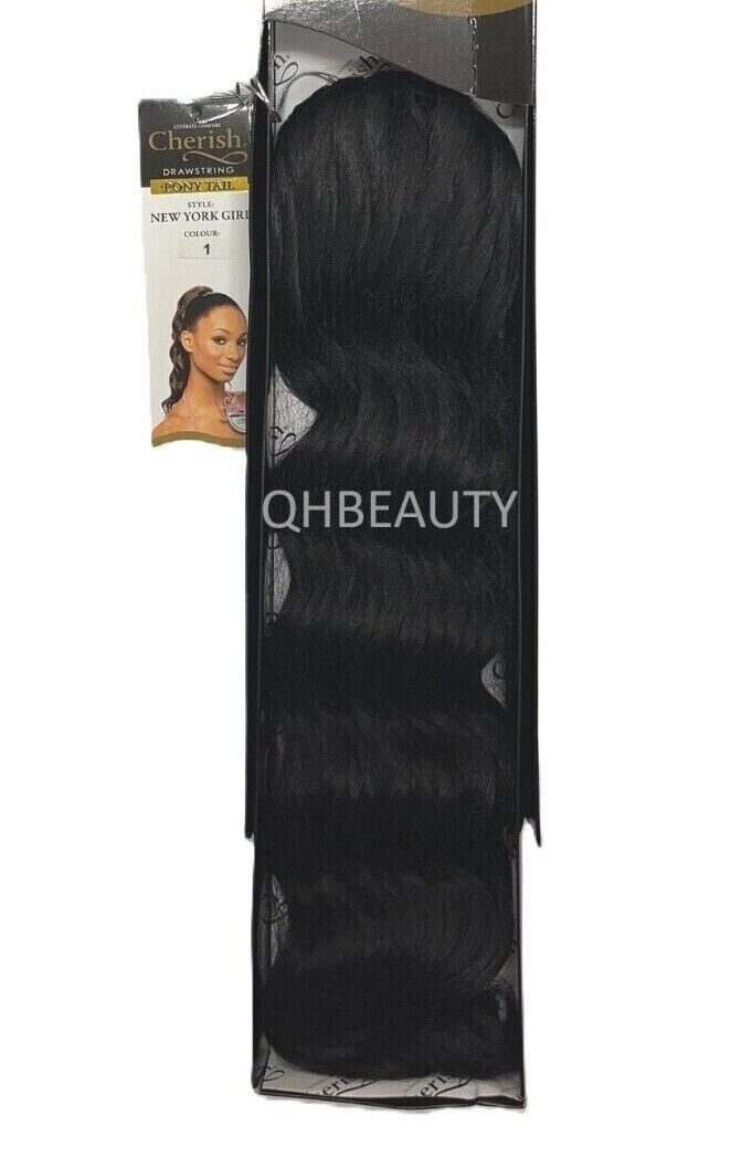 Cherish Synthetic Drawstring Long Curly Hair Extension Ponytail - New York Girl