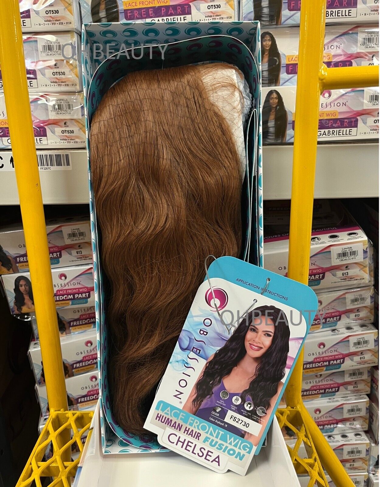 OBSESSION LACE FRONT HUMAN HAIR FUSION NATURAL BODWAVE CURLY HAIR WIG - CHELSEA