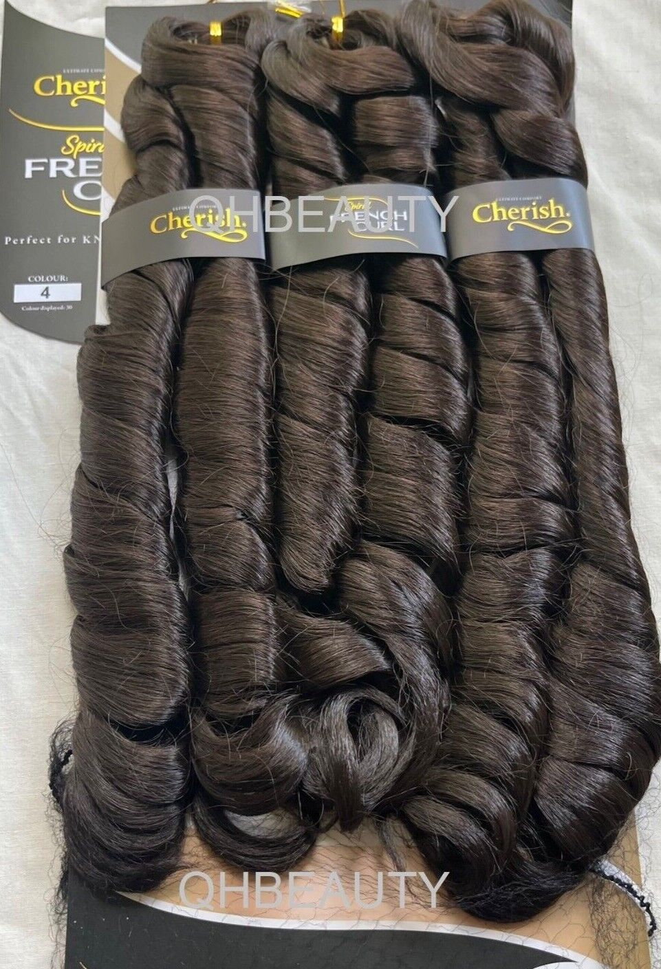 CHERISH SYNTHETIC CURLY HAIR EXTENSION BRAID - 3 x SPIRAL FRENCH CURL 28 INCHES