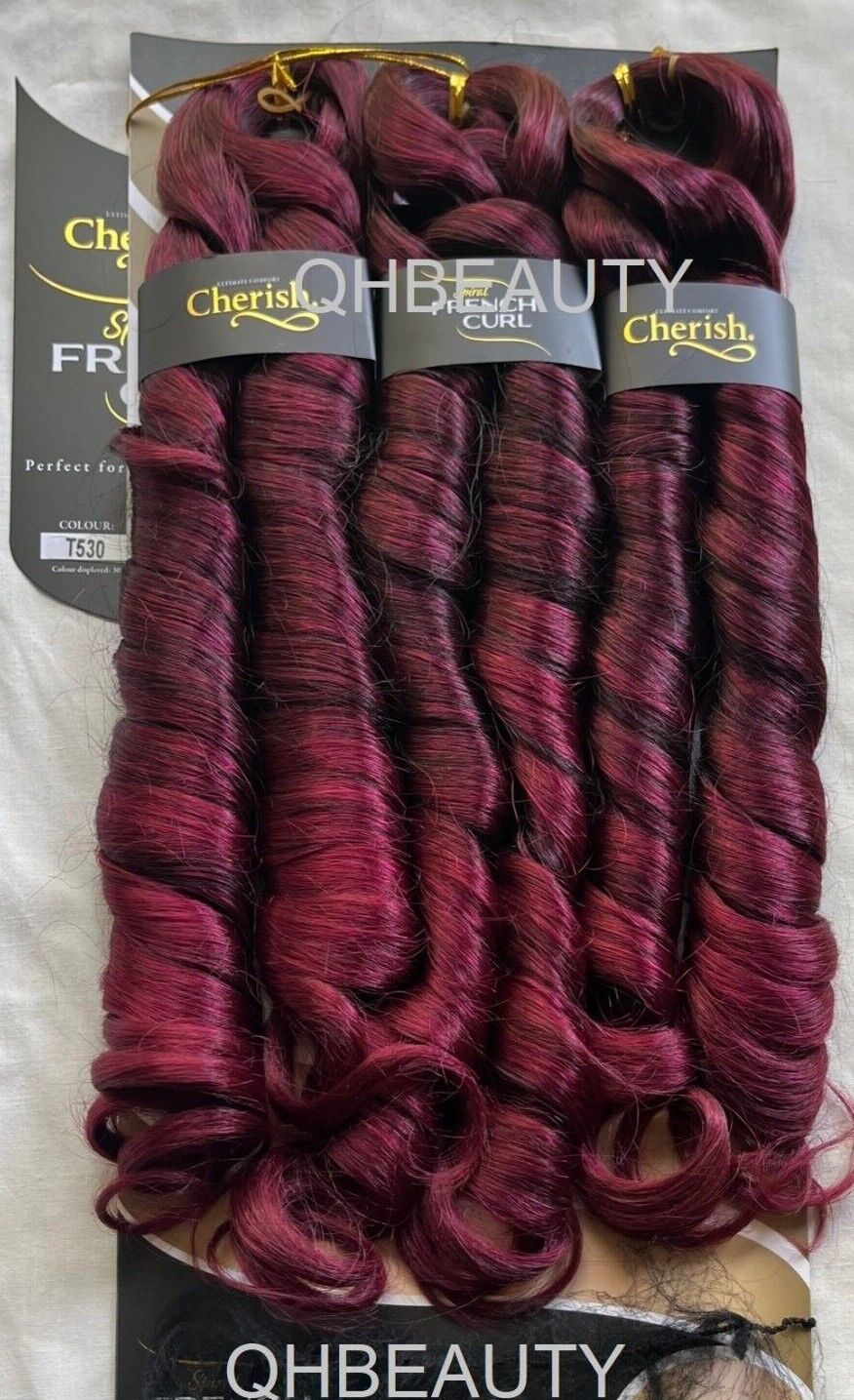 CHERISH SYNTHETIC CURLY HAIR EXTENSION BRAID - 3 x SPIRAL FRENCH CURL 28 INCHES