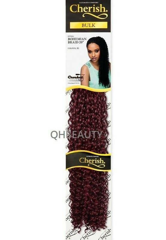 CHERISH SYNTHETIC CROCHET CURLY HAIR EXTENSION BRAID - BOHEMIAN BULK 20 INCH