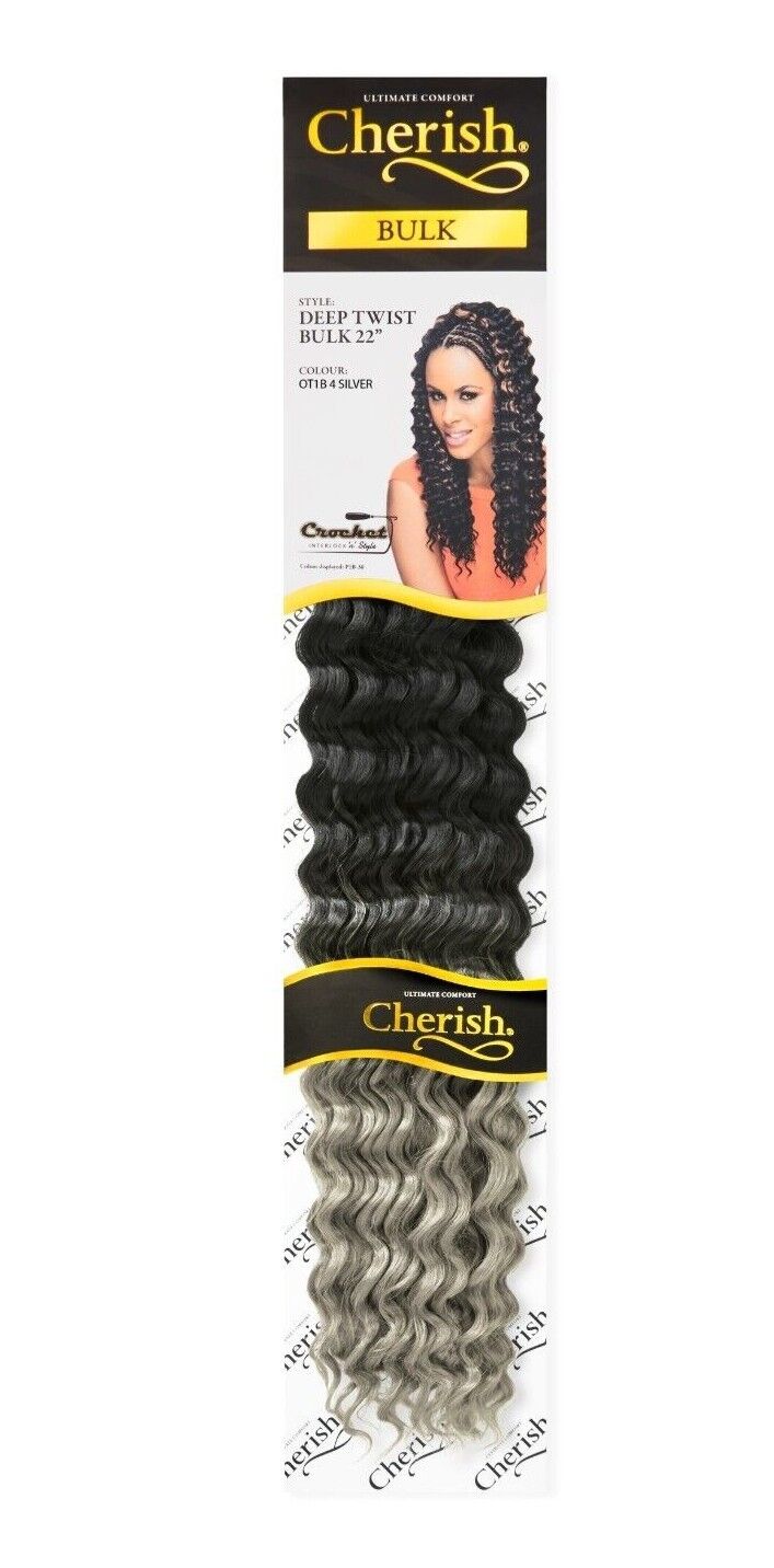 CHERISH SYNTHETIC BULK CROCHET CURLY HAIR EXTENSION BRAIDS - DEEP TWIST 22 INCH