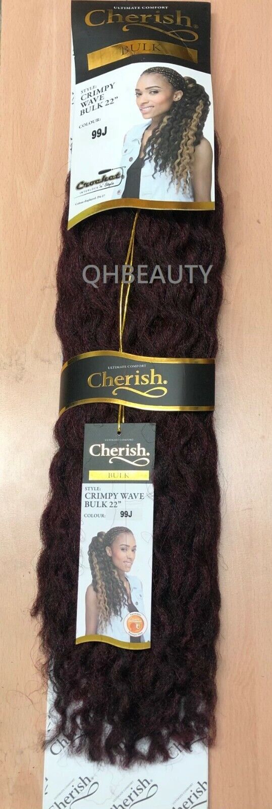 CHERISH SYNTHETIC CROCHET AFRO BULK HAIR EXTENSION BRAIDS - CRIMPY WAVE 22 INCH