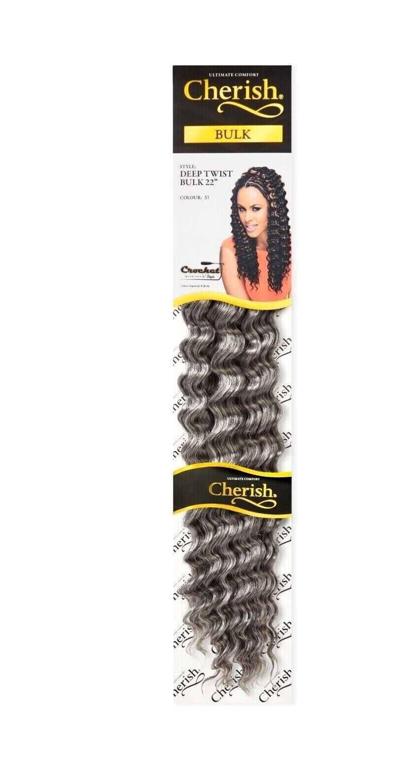 CHERISH SYNTHETIC BULK CROCHET CURLY HAIR EXTENSION BRAIDS - DEEP TWIST 22 INCH