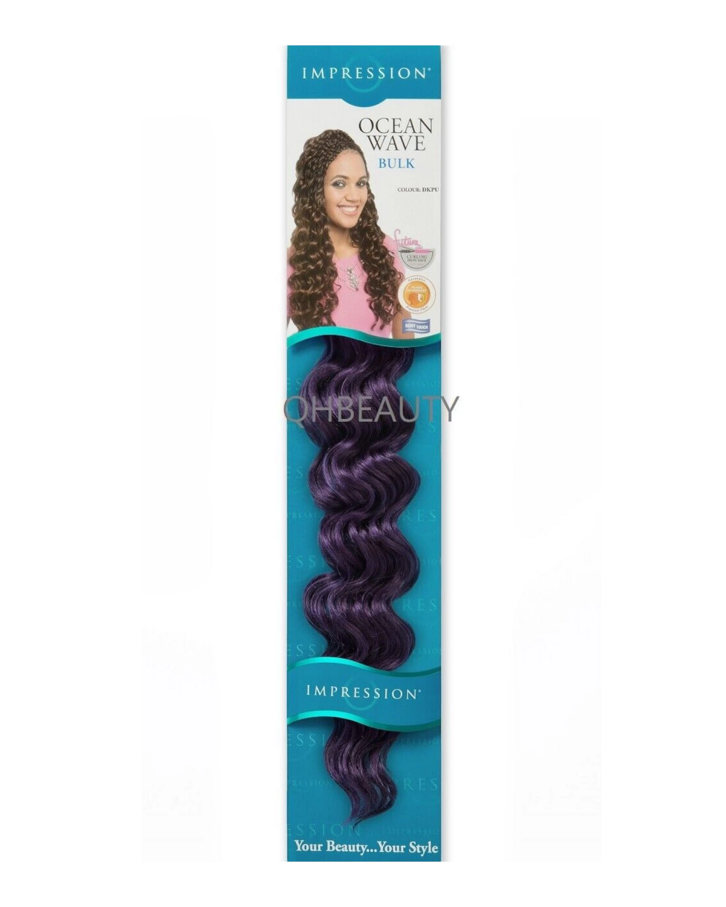 IMPRESSION SYNTHETIC HAIR EXTENSION CROCHET CURLY BRAID - OCEAN WAVE 20 INCH