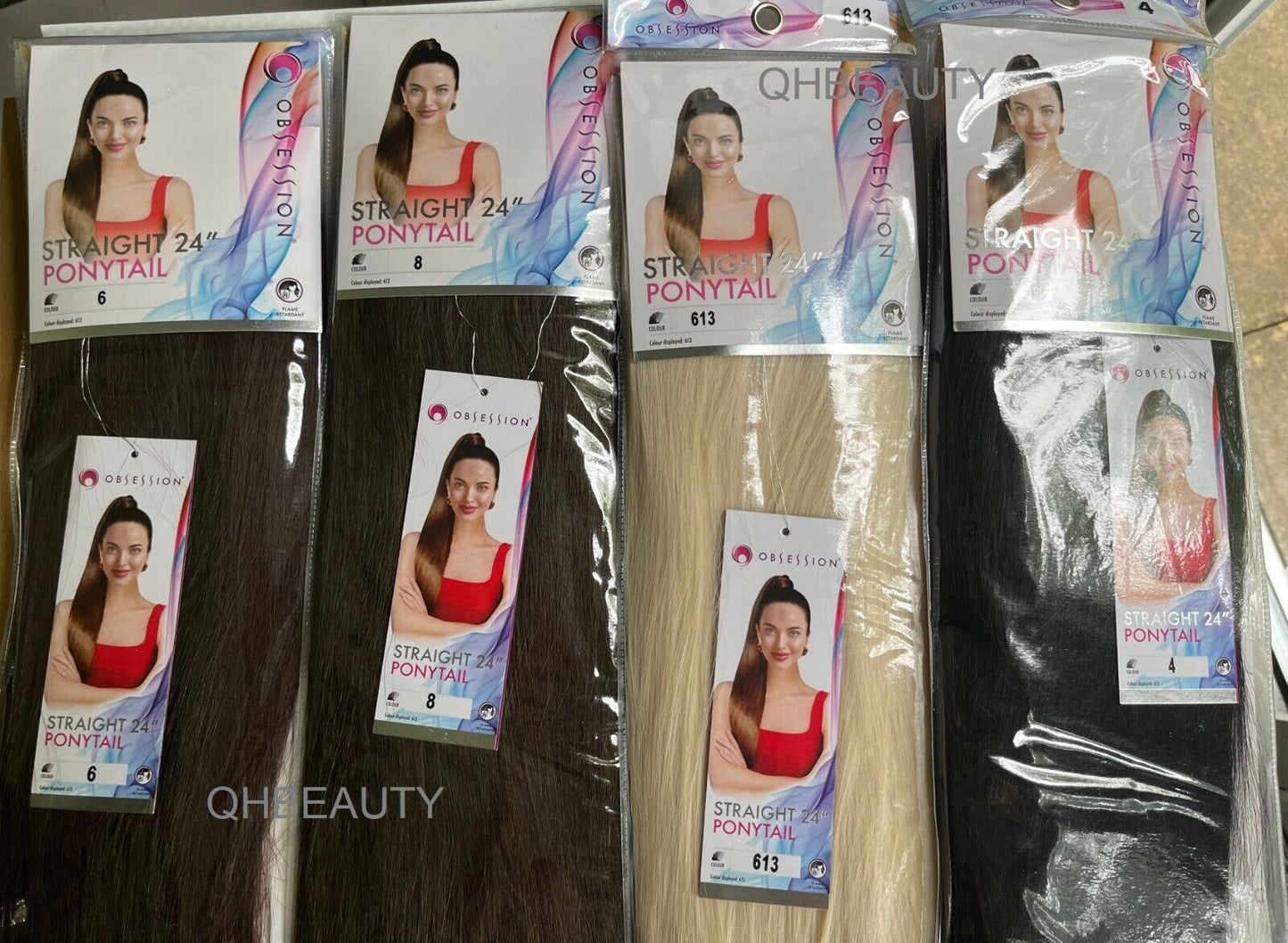 Obsession Synthetic Drawstring Long Hair Extension Ponytail - Straight 24 inch