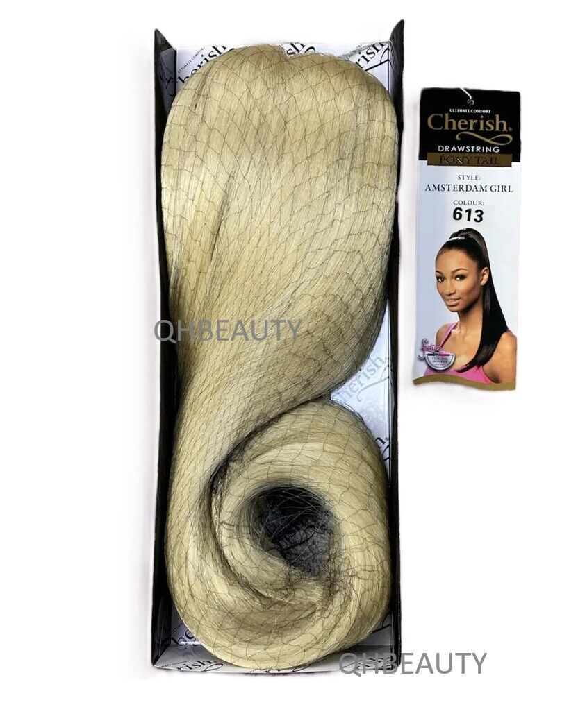 Cherish Synthetic Straight Drawstring Long Natural Ponytail - Amsterdam Girl
