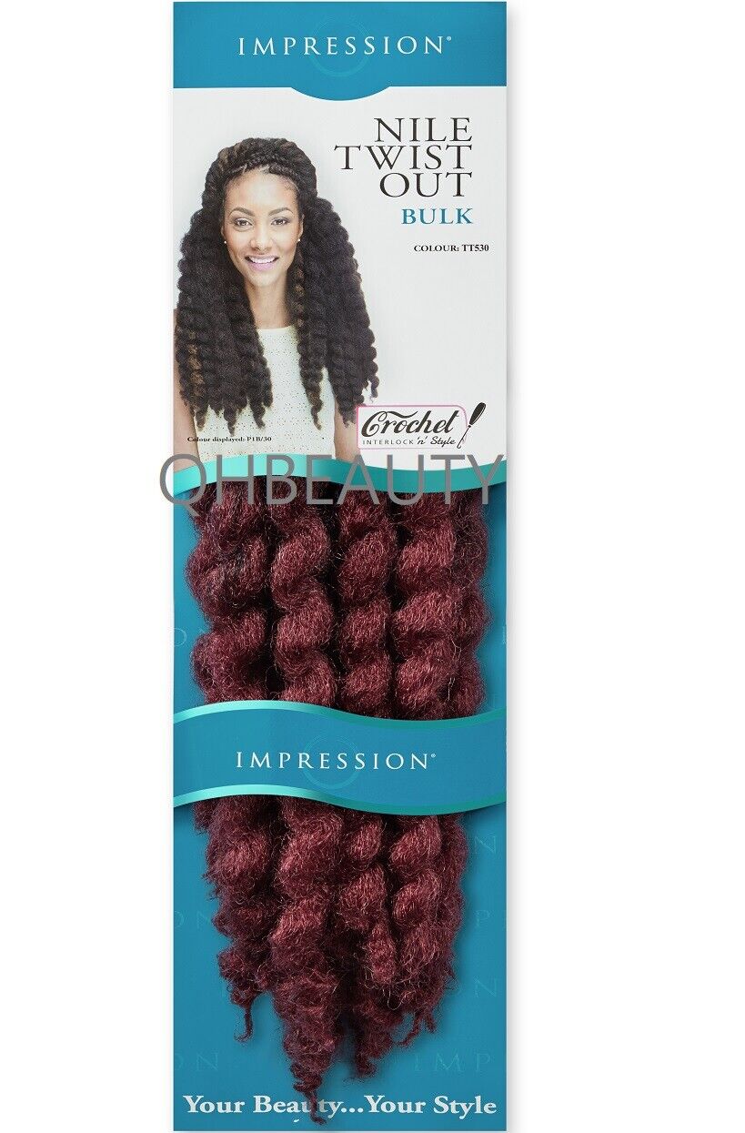 IMPRESSION SYNTHETIC AFRO CUBAN BULK HAIR EXTENSION BRAIDS - NILE TWIST OUT