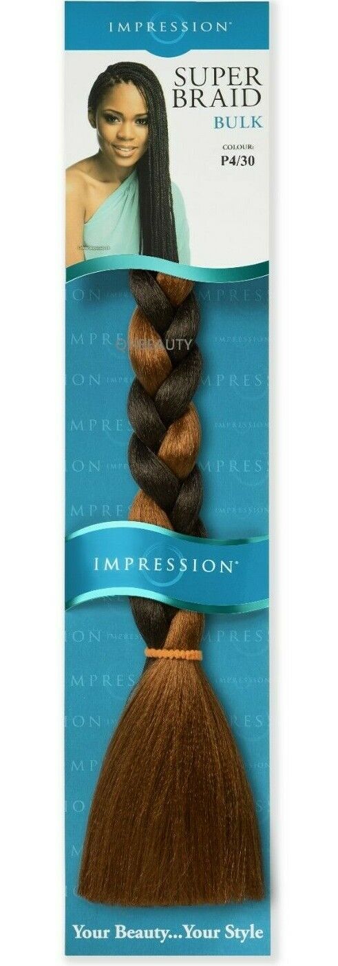 Impression Synthetic Natural Long Ultra Crochet Hair Extensions Super Braid 86"