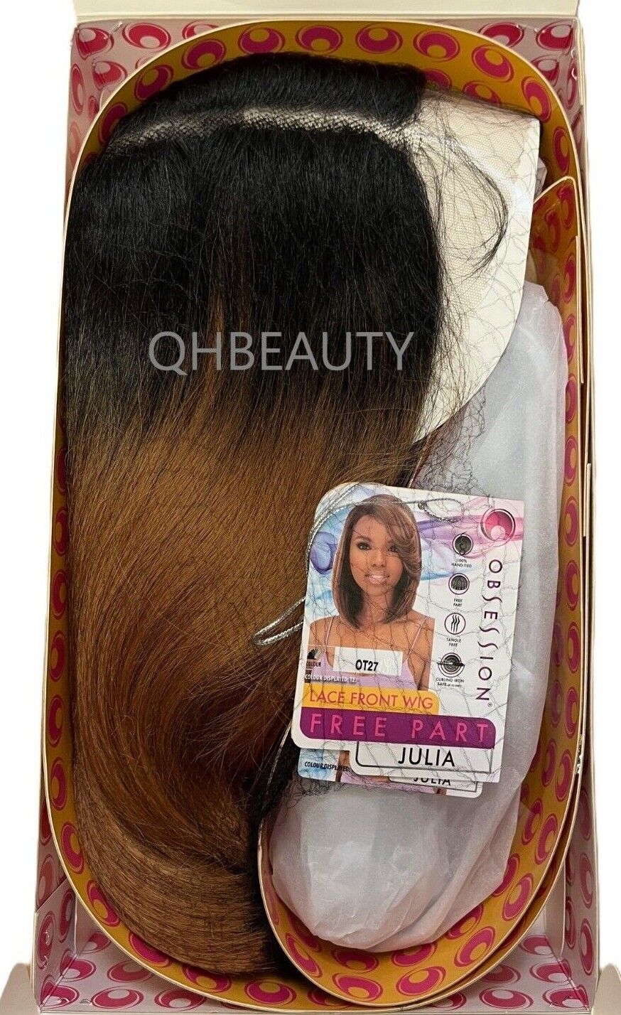 Obsession Synthetic Bob Lace Front Free Part 100% Hand Tied Hair Wig - JULIA