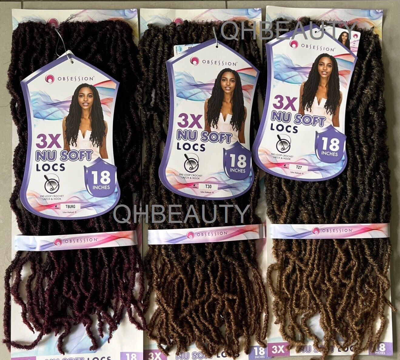 Obsession Synthetic Crochet Pre Looped Braid Hair Extension - NU LOCS 18 INCH