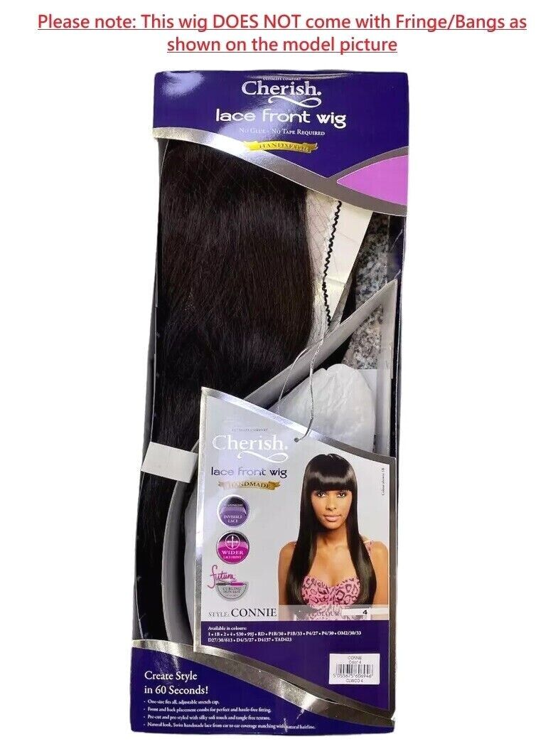 Cherish Synthetic Handmade Straight Invisible Wider Lace Front Hair Wig - CONNIE