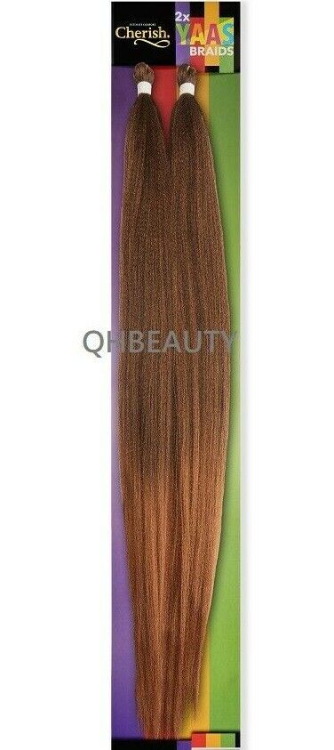 CHERISH SYNTHETIC YAKY LONG STRAIGHT HAIR EXTENSIONS 2 X YAAS BRAIDS 20'' - 28''