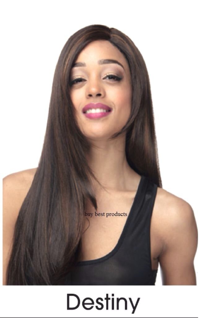 Impression Synthetic Invisible Part Long Straight Lace Front Hair Wig - Destiny