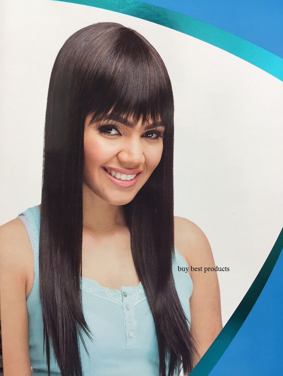 Impression Synthetic Hand Made Long Straight Bangs Hair Wig Alexandra