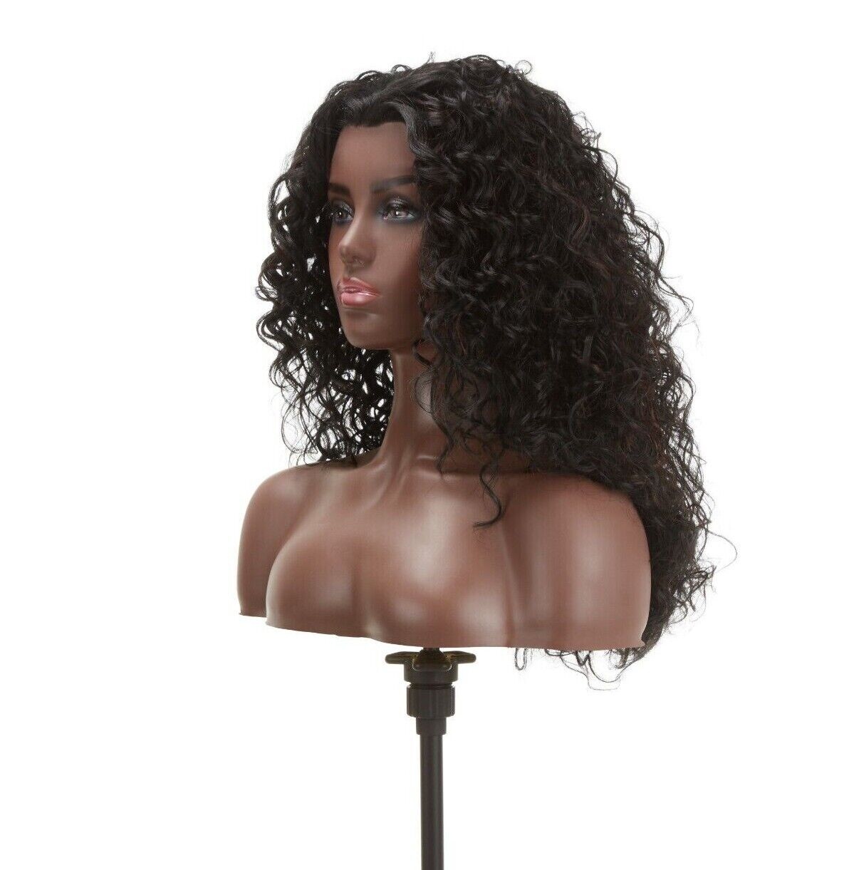 Impression Synthetic Natural Hair Line Long Curly Lace L Part Hair Wig - Emma
