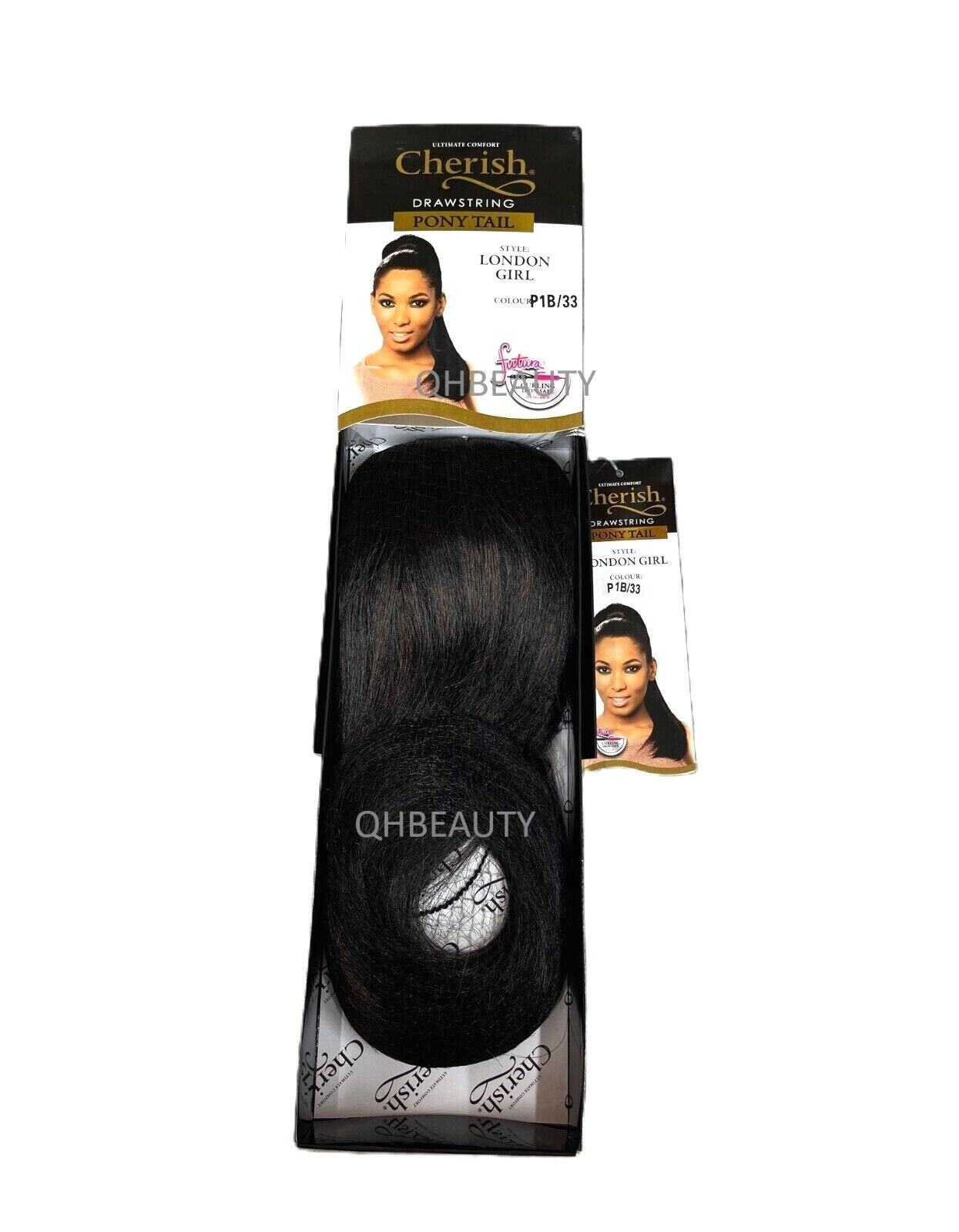 Cherish Synthetic Drawstring Long Straight Ponytail Hair Extension - LONDON GIRL