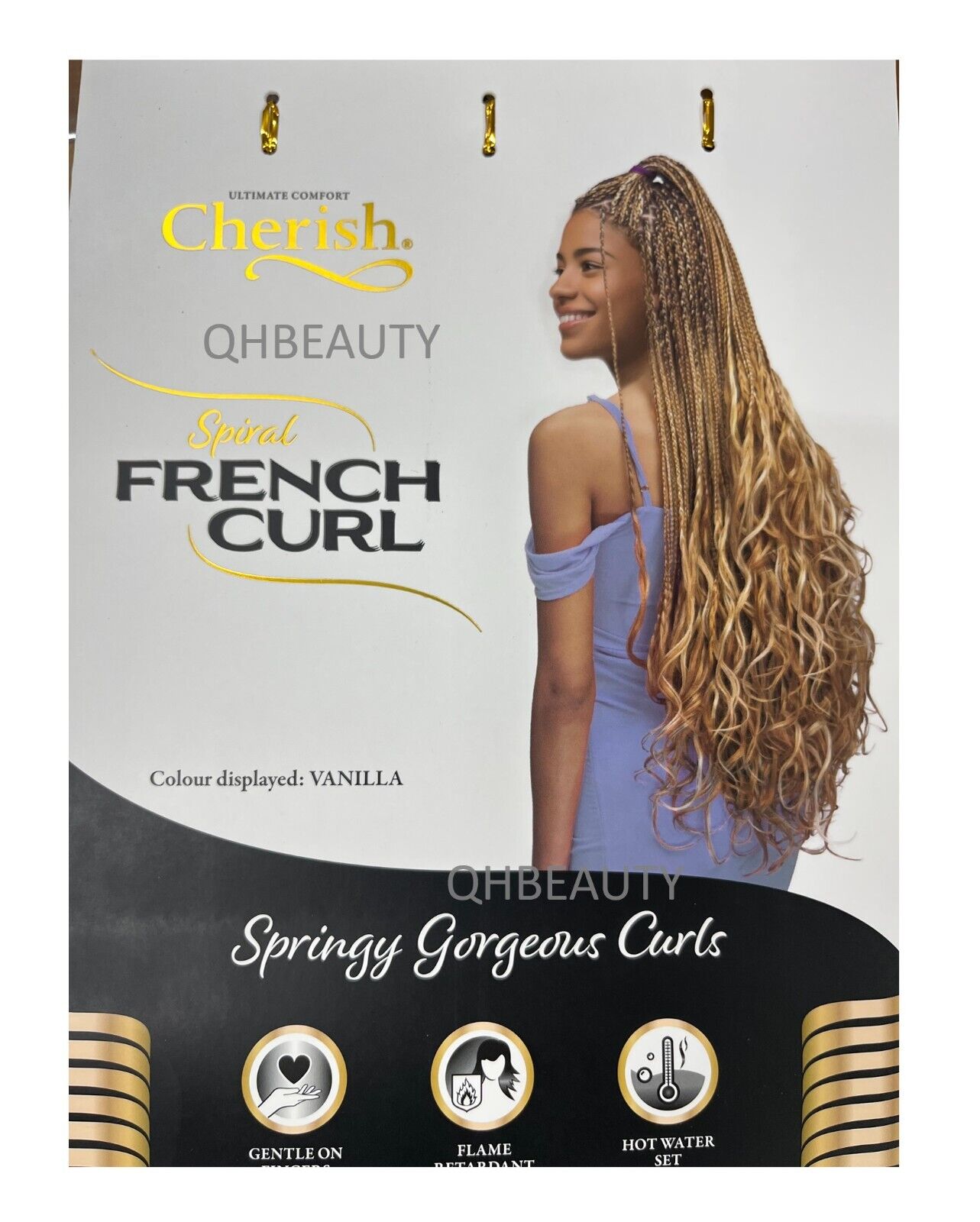 CHERISH SYNTHETIC CURLY HAIR EXTENSION BRAID - 3 x SPIRAL FRENCH CURL 28 INCHES