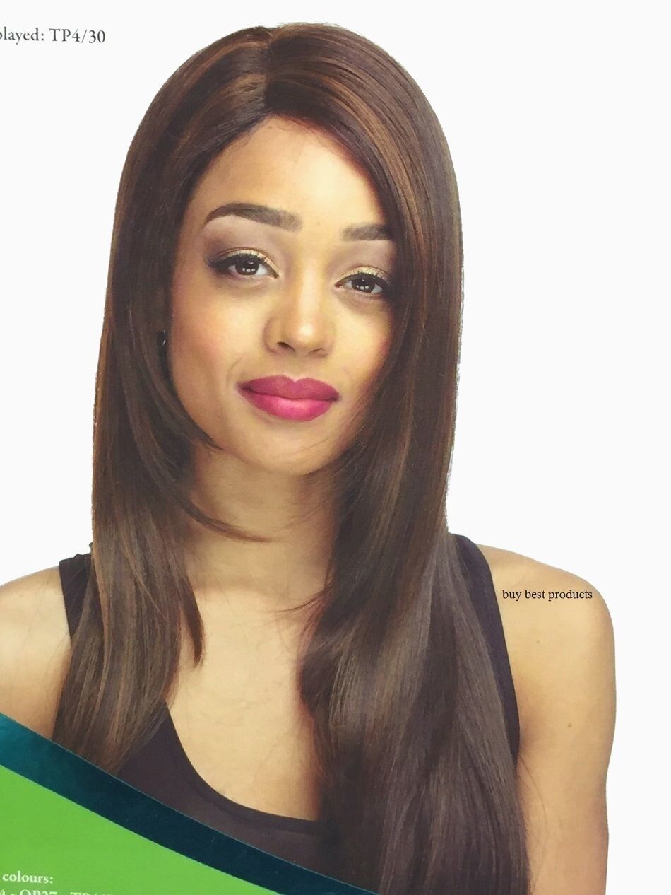 Impression Synthetic Invisible Part Long Straight Lace Front Hair Wig - Destiny
