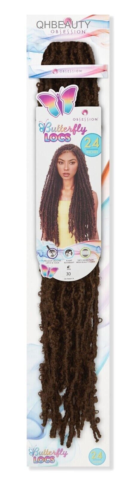 OBSESSION SYNTHETIC CROCHET HAIR EXTENSION PRE LOOP BRAID - BUTTERFLY LOC 24''