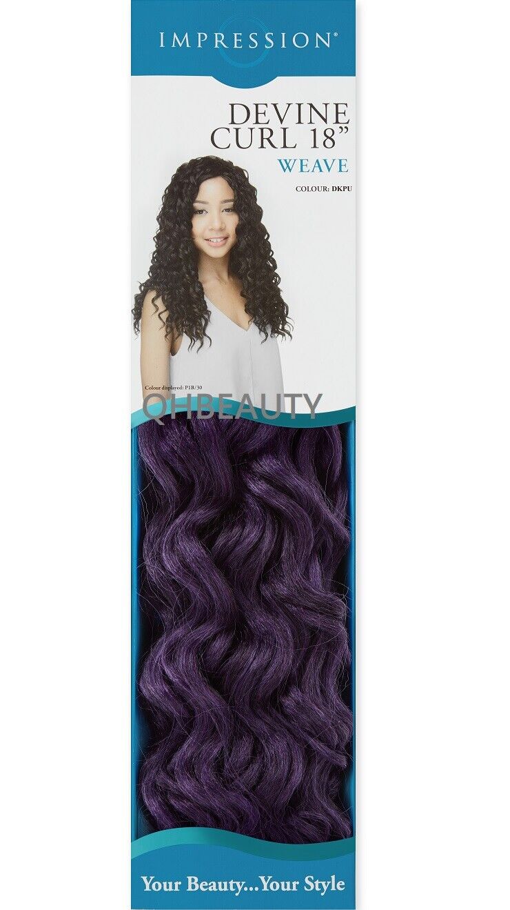 IMPRESSION SYNTHETIC CURLY LONG HAIR EXTENSION WEAVE - DEVINE CURL 18 INCH