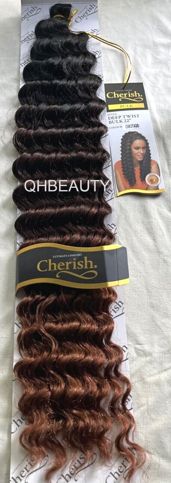 CHERISH SYNTHETIC BULK CROCHET CURLY HAIR EXTENSION BRAIDS - DEEP TWIST 22 INCH