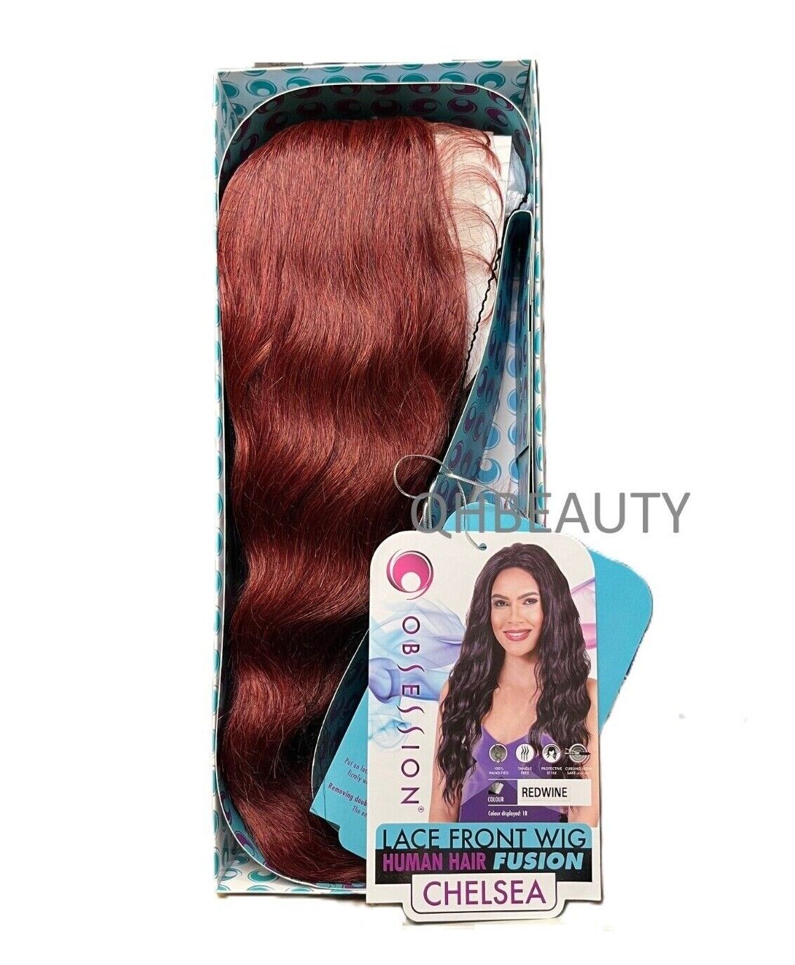 OBSESSION LACE FRONT HUMAN HAIR FUSION NATURAL BODWAVE CURLY HAIR WIG - CHELSEA