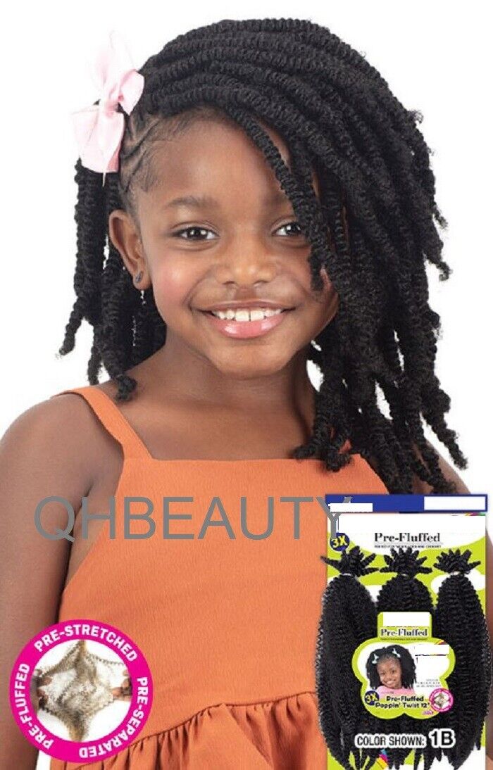 OBSESSION SYNTHETIC KIDS CROCHET BRAID HAIR EXTENSION BULK - POPPIN TWIST 12''