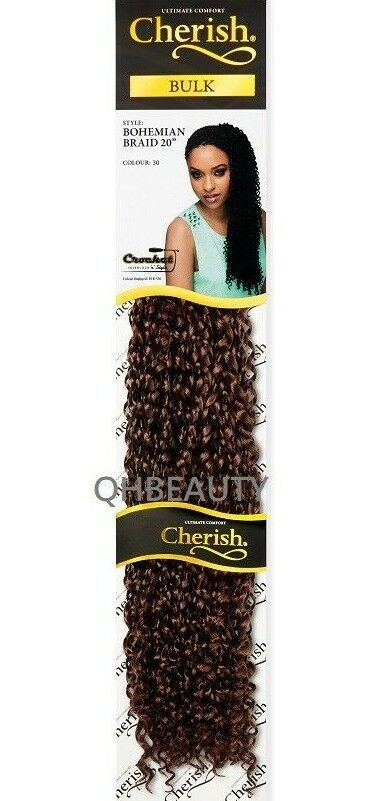 CHERISH SYNTHETIC CROCHET CURLY HAIR EXTENSION BRAID - BOHEMIAN BULK 20 INCH