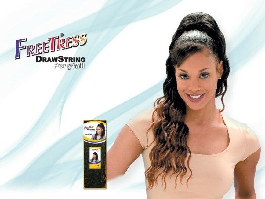 Freetress Equal Synthetic Curly Long Drawstring Hair Ponytail - Santiago Girl