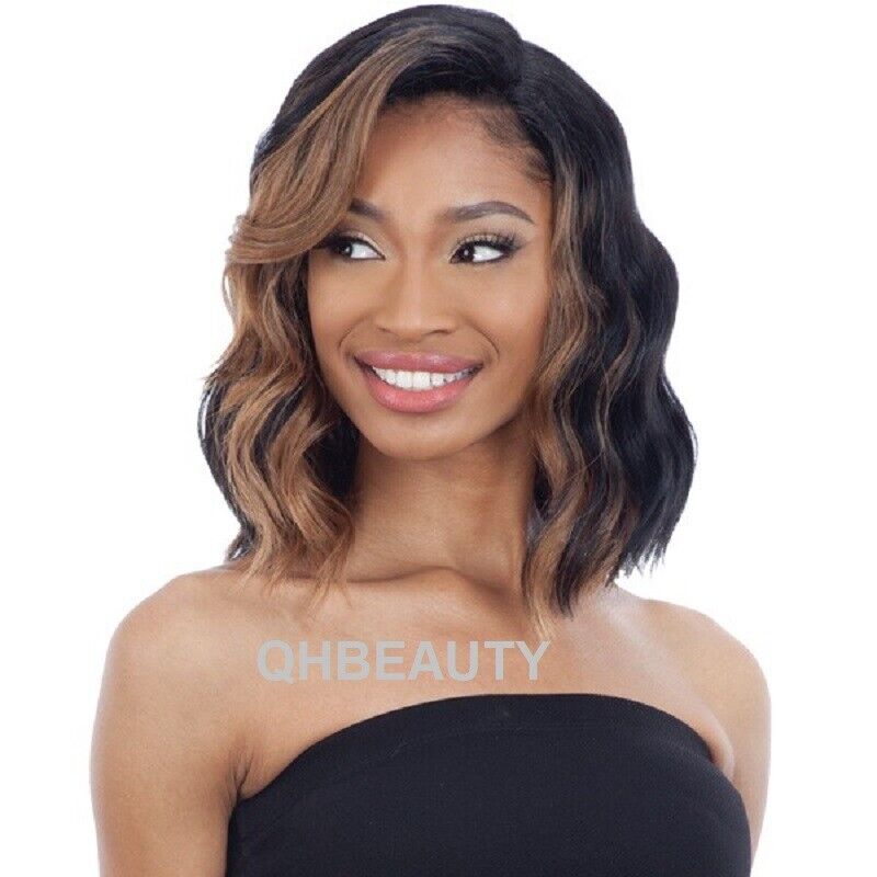 FREETRESS EQUAL SYNTHETIC 5 INCH LACE PART WAVY CURLY HAIR WIG - VAL