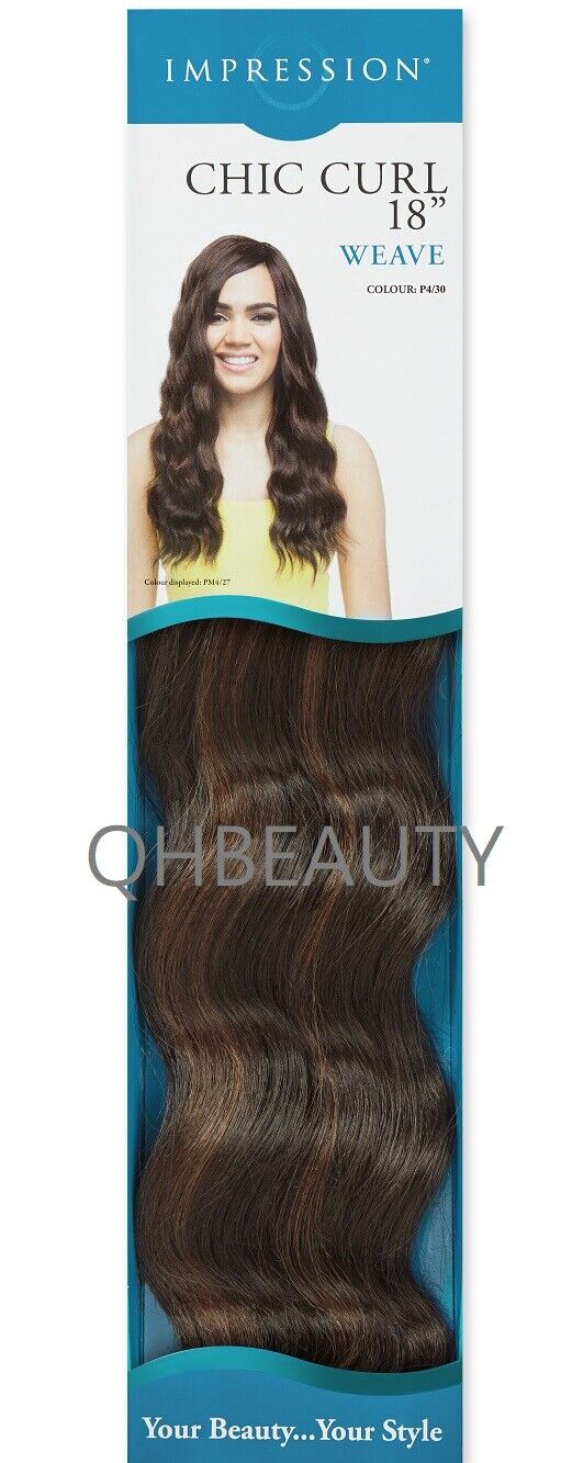IMPRESSION SYNTHETIC BODY WAVE LONG HAIR EXTENSION WEAVE - CHIC CURL 18 INCH