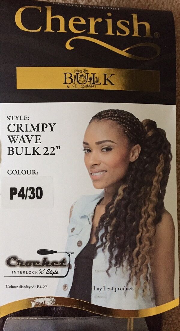 CHERISH SYNTHETIC CROCHET AFRO BULK HAIR EXTENSION BRAIDS - CRIMPY WAVE 22 INCH