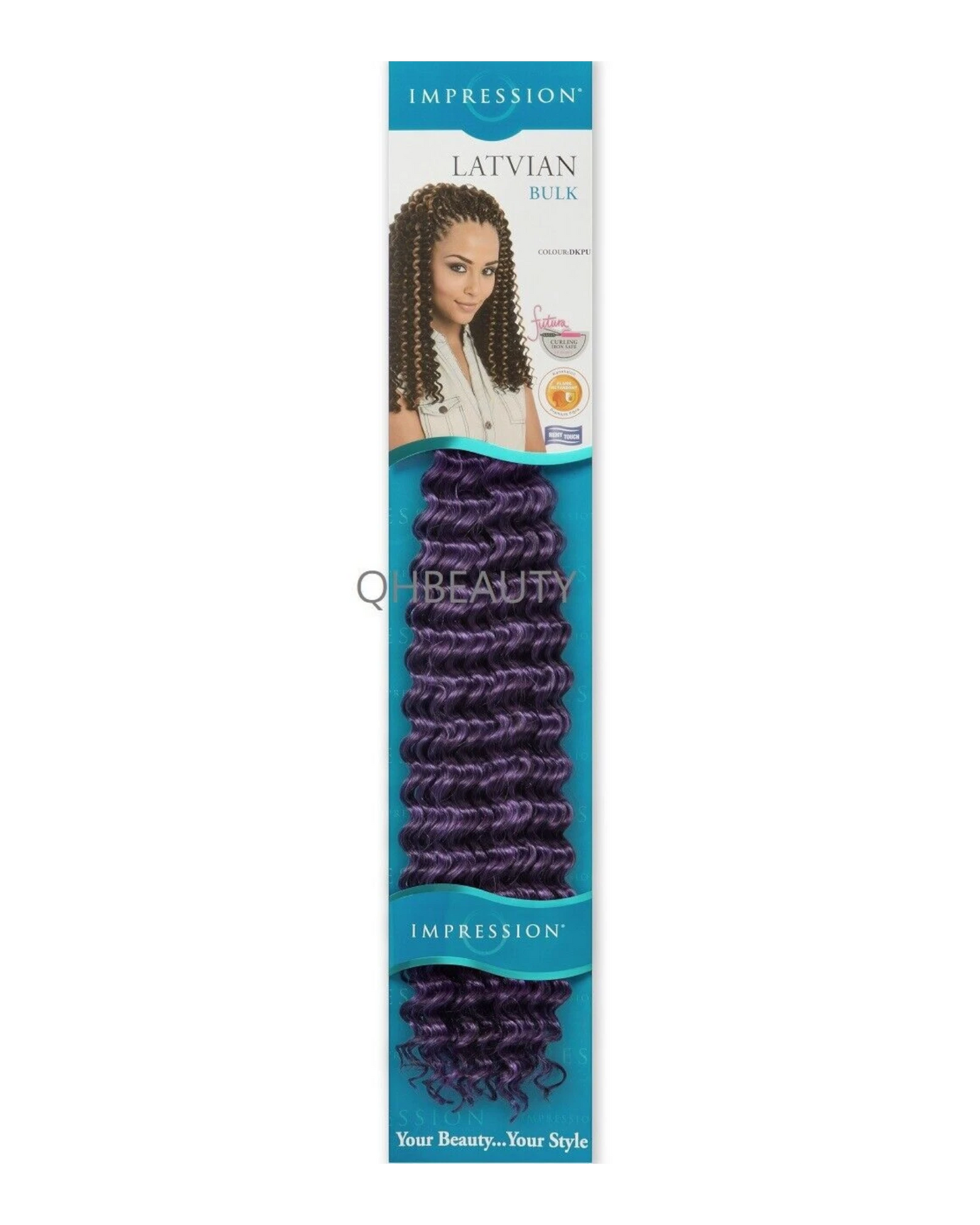 IMPRESSION SYNTHETIC LONG CURLY HAIR EXTENSION CROCHET BRAID - LATVIAN 20"