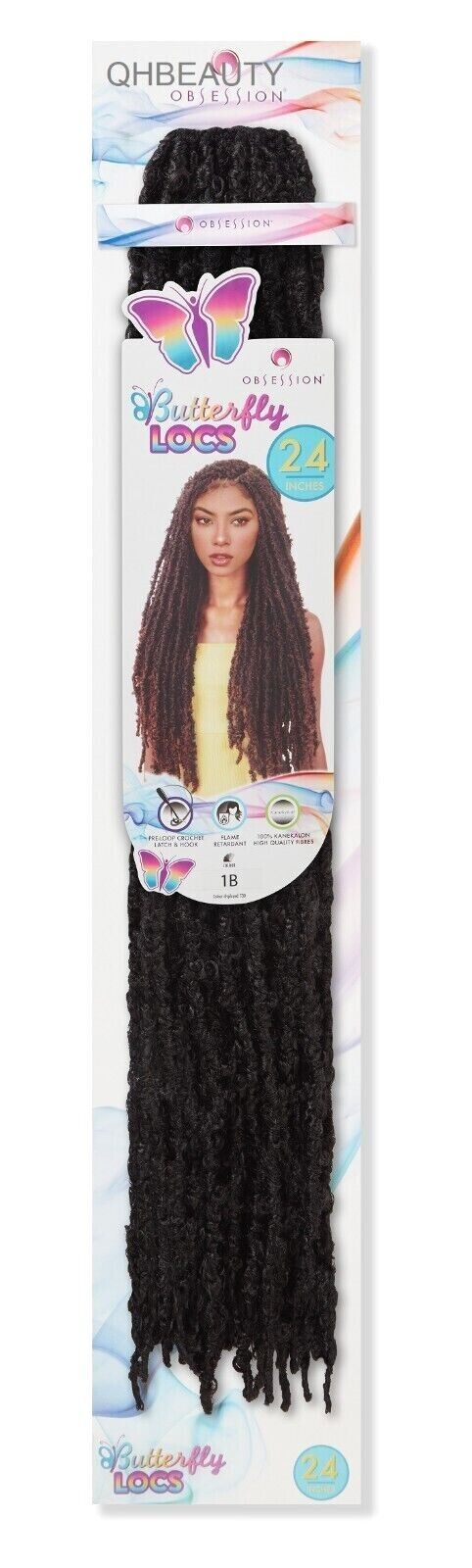 OBSESSION SYNTHETIC CROCHET HAIR EXTENSION PRE LOOP BRAID - BUTTERFLY LOC 24''