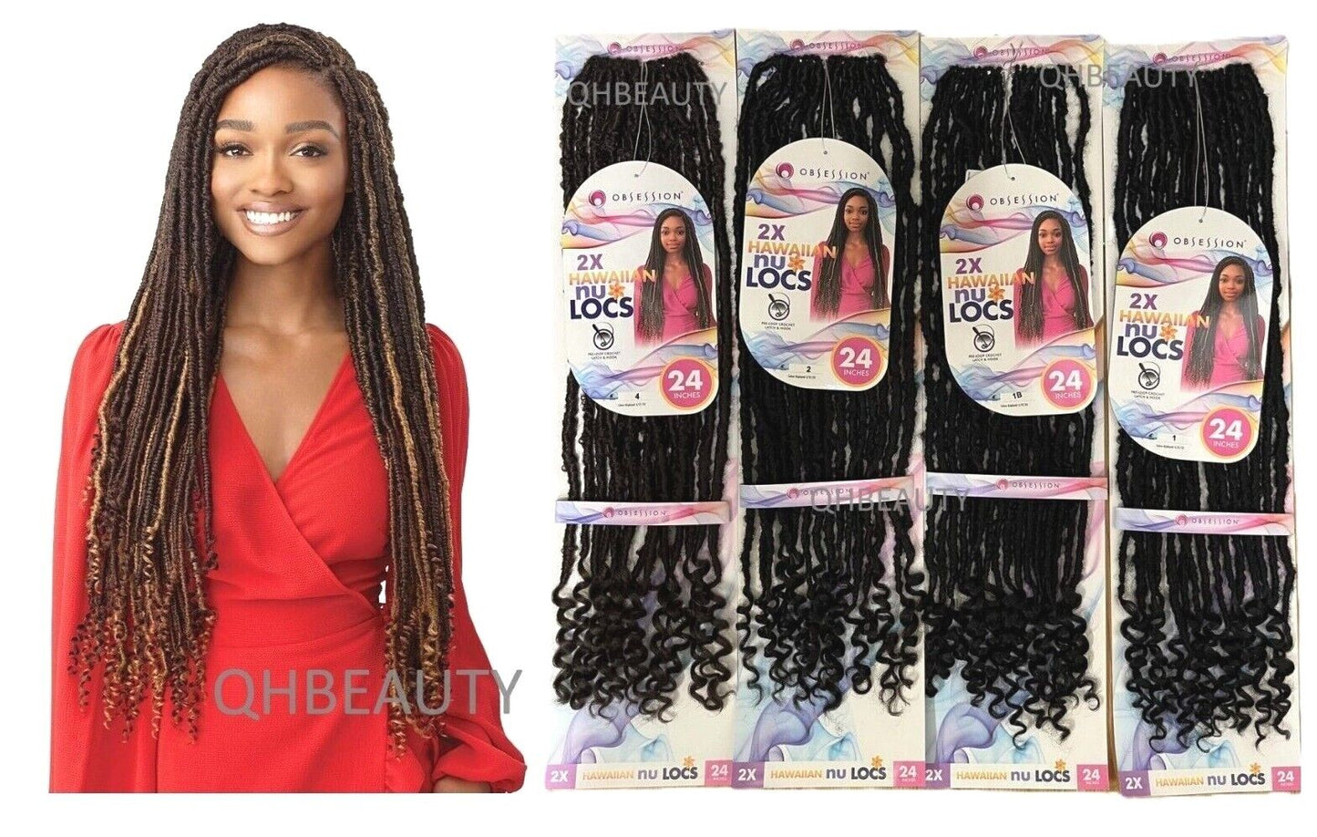 Obsession Synthetic Crochet Pre Loop Braid Hair Extension - HAWAIIAN NU LOCS 24