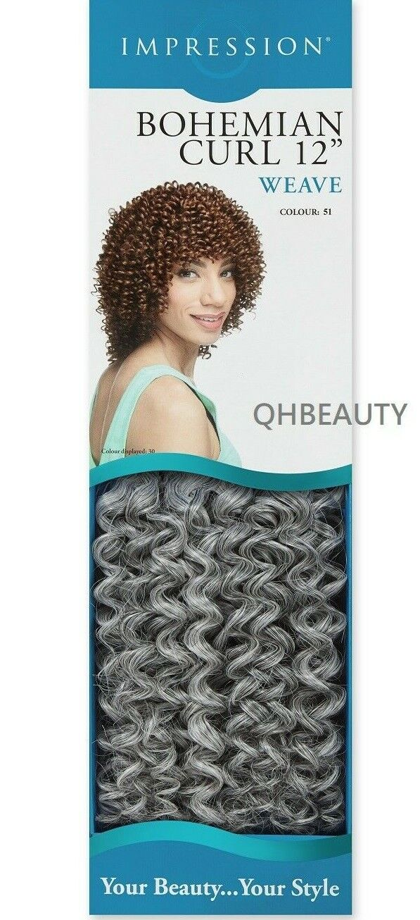 IMPRESSION SYNTHETIC SHORT CURLY HAIR EXTENSION WEAVE - BOHEMIAN CURL12 INCH