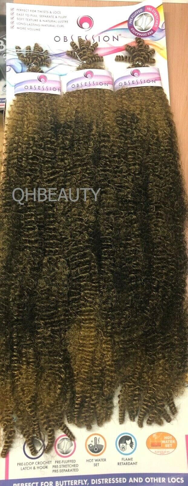 OBSESSION SYNTHETIC CROCHET BRAID 3X PRE-FLUFFED - POPPIN TWIST 28 INCHES
