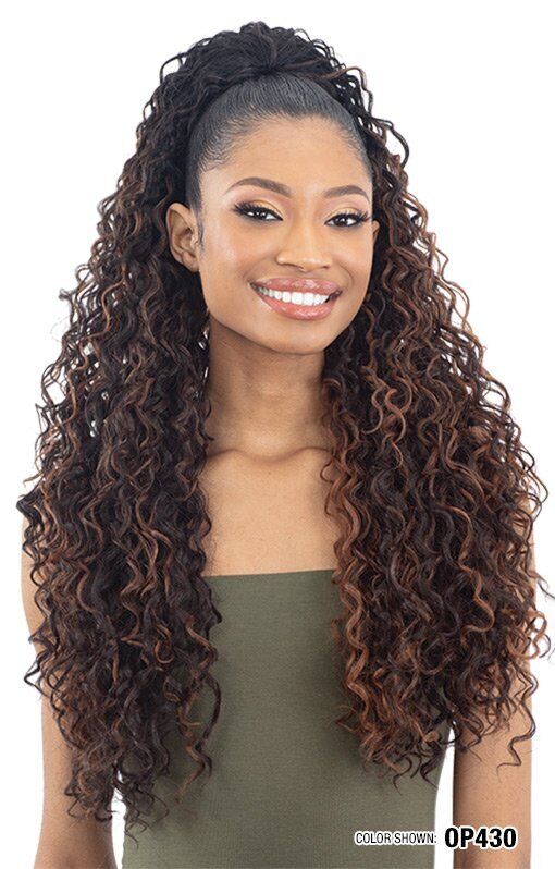 SNG Organique Synthetic Curly Drawstring Hair Ponytail - DOMINICA CURL 28 INCHES
