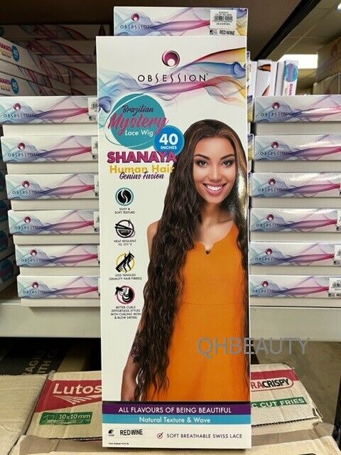 OBSESSION BRAZILIAN FUSION HUMAN HAIR NATURAL LONG CURLY LACE WIG - SHANAYA 40