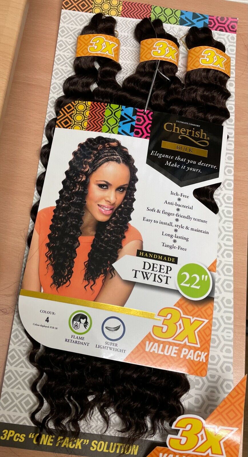 Cherish Synthetic Crochet Braid Hair Extension Handmade 3 x Deep Twist 22"