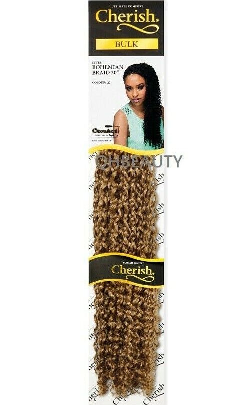 CHERISH SYNTHETIC CROCHET CURLY HAIR EXTENSION BRAID - BOHEMIAN BULK 20 INCH