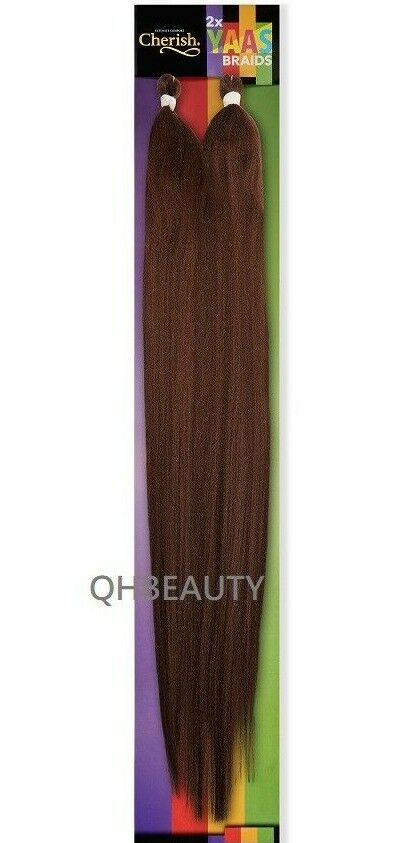CHERISH SYNTHETIC YAKY LONG STRAIGHT HAIR EXTENSIONS 2 X YAAS BRAIDS 20'' - 28''